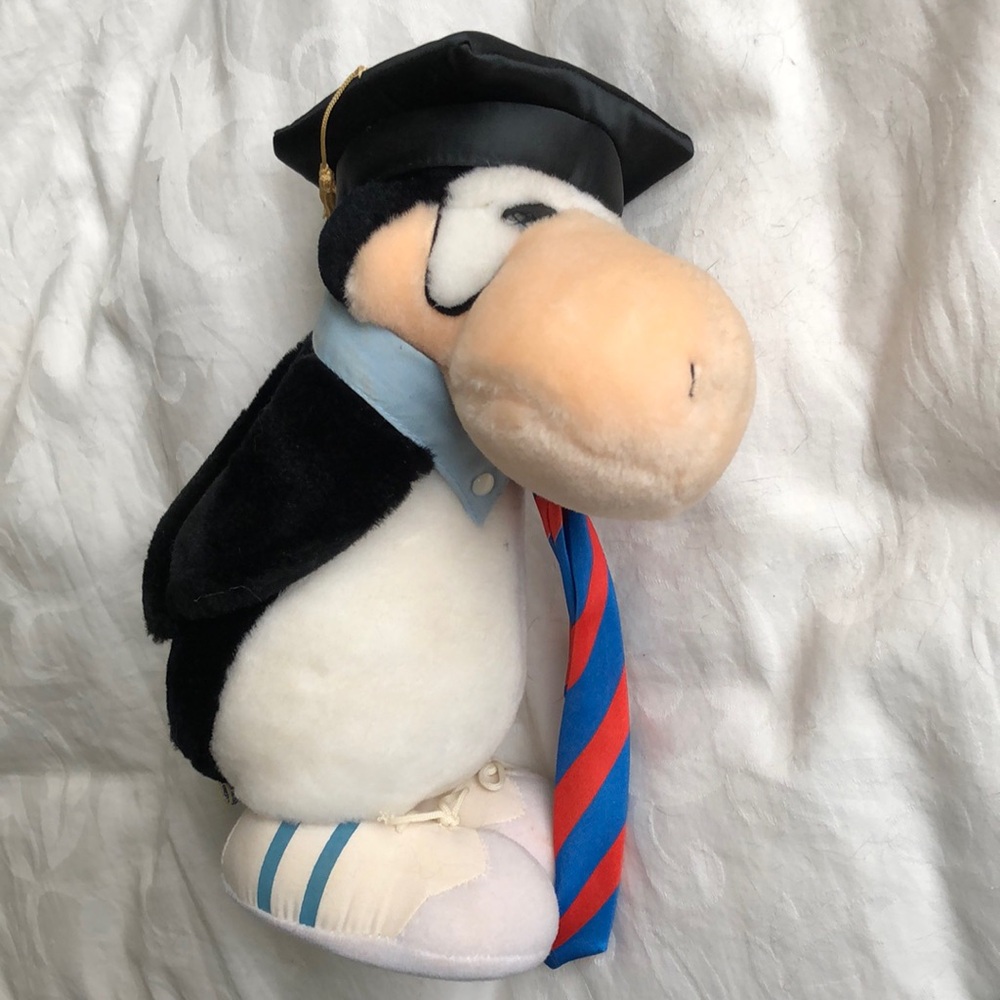 Opus Bloom County Graduation Penguin Plush Toy Stuffed Animal Preppy Tie